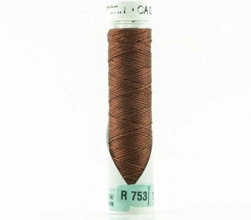 Нить Silk R 753 для фасонных швов, 10м, 100% шелк, цвет 280 торфяной, Gutermann 703184