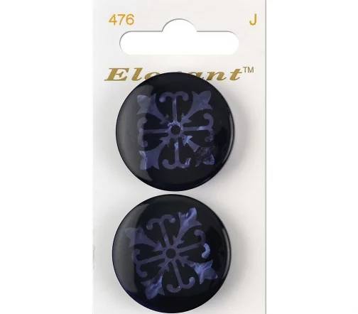 Пуговицы, Elegant, арт. 476 J, на ножке, 32 мм, пластик, 2 шт.