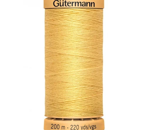 Нить Basting для наметки, 200м, 100% хлопок, цвет 0758 желтый, Gutermann 723550