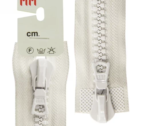 Молния Riri трактор разъёмная, 2 замка, 8мм, 80см, цвет 2113, светло-серый