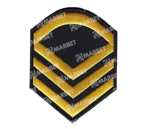 Термоаппликация Marbet "Шеврон фон черный/золотые стрелки", 9 х 7 см, 569689.A