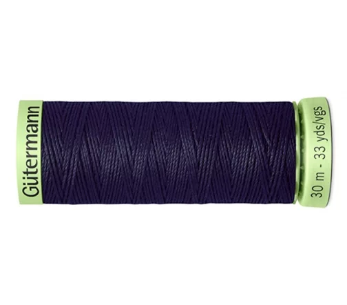 Нить Top Stitch для отстрочки, 30м, 100% п/э, цвет 387 чернильно-черный, Gutermann 744506