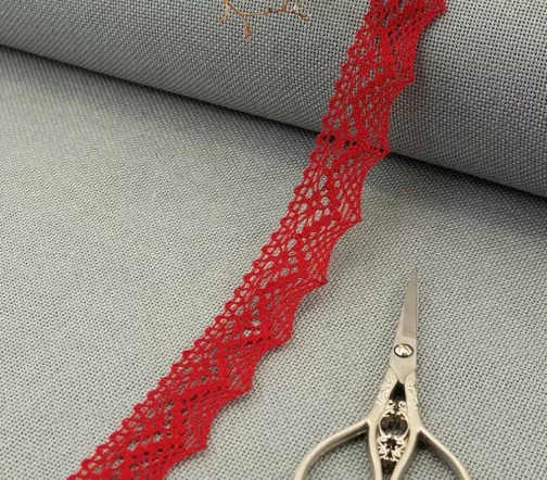 Кружево плетеное GOODMAN, ширина 25 мм, уп./5 м, цвет красный