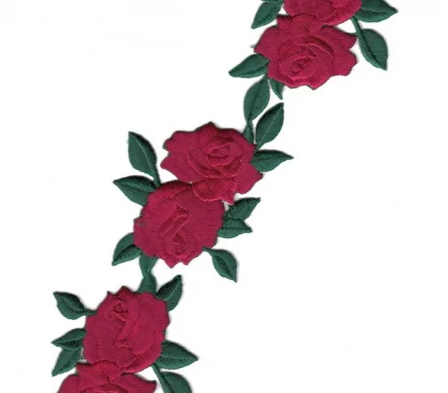 Термоаппликация Marbet "Розочки", 23 х 7 см, цвет красный, 569766