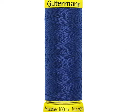 Нить Maraflex для трикотажа, 150м, 100% п/э, цвет 232 индиго, Gutermann 777000