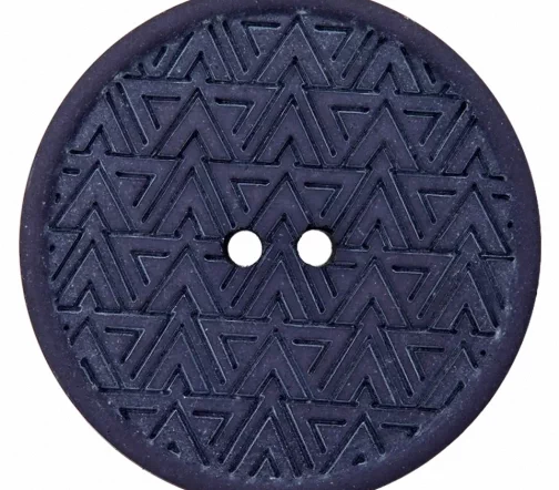 Пуговица, Union Knopf, 2 отв., конопля/пластик, цв.синий, 28мм, 453503-028-0068