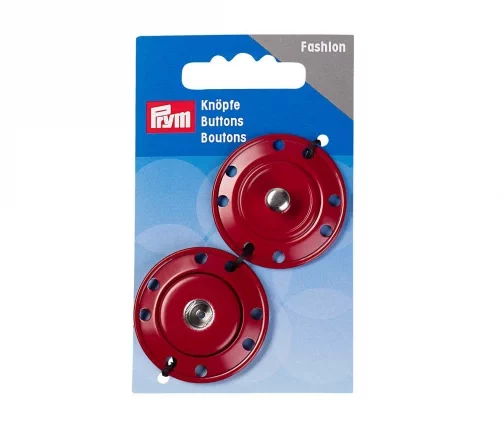 341832 Кнопка пришивная, латунь, цвет темно-красный, 25 мм, Prym