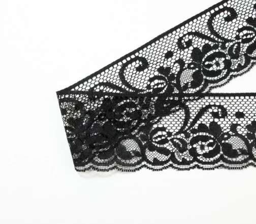 Кружево LAKIDAIN, ширина 60 мм, цвет черный