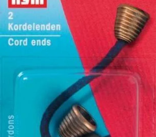 416685 Ограничители для шнура, цинк, Traffico черно-золотой, 2 шт., Prym