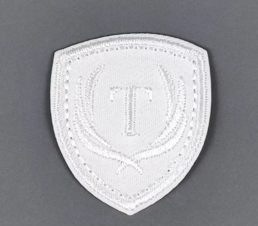 Термоаппликация Marbet "Эмблема "Т", 3,1 х 3,5 см, белый, арт. 565344.001