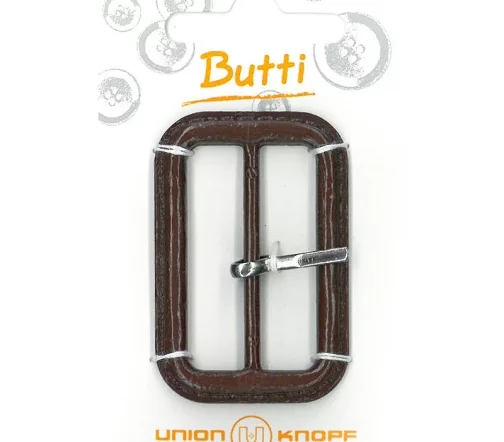 Пряжка, Union Knopf, пластик, цвет коричневый, 40 мм, 81062