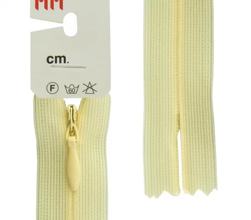 Молния Riri потайная неразъёмная, 3мм, 60см, цвет 2308, светло-желтый