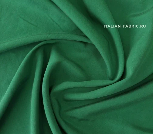 Шелк однотонный, цвет зеленый, 00696-3