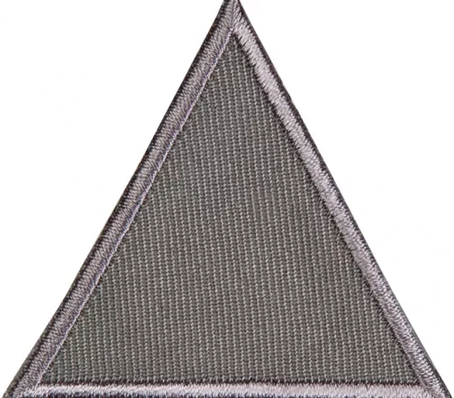 Термоаппликация HKM "Треугольник серый большой", 5,8 х 5,4 см