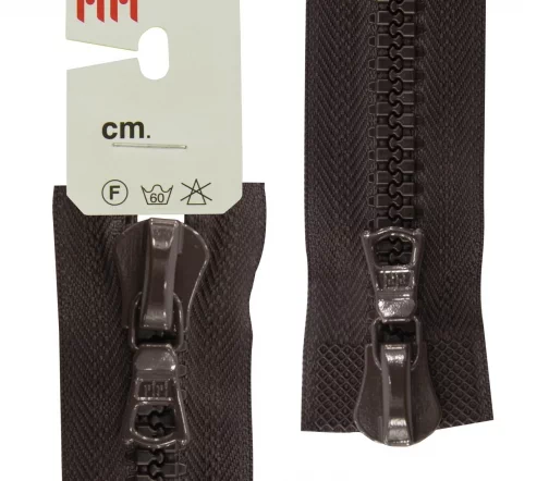 Молния Riri трактор разъёмная, 2 замка, 8мм, 80см, цвет 2226, темно-коричневый