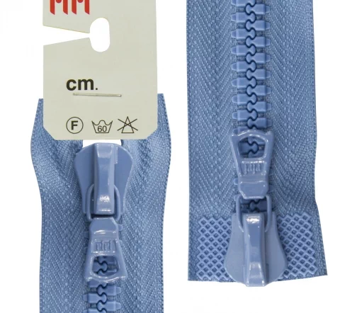 Молния Riri трактор разъёмная, 2 замка, 8мм, 80см, цвет 2630, сине-голубой