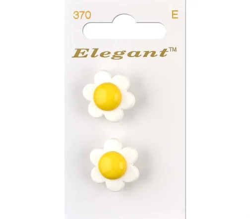 Пуговицы, Elegant, арт. 370 F, на ножке, 19 мм, пластик, 2 шт.