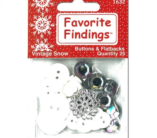 Пуговицы, Favorite Findings "Белый винтаж", 26 шт