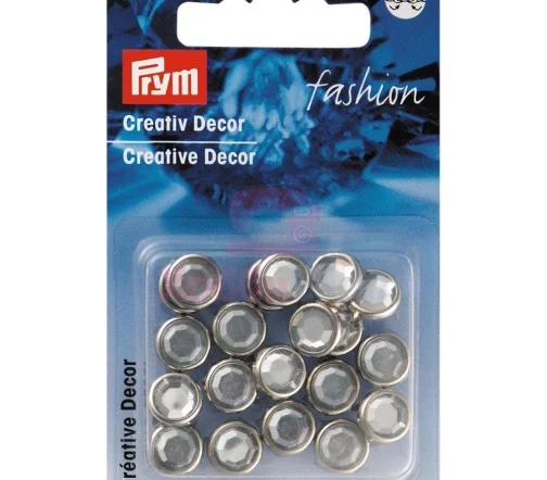 403631 Декоративные заклепки для насаживания, металл, круглые, 9мм, 20шт., серебро, Prym