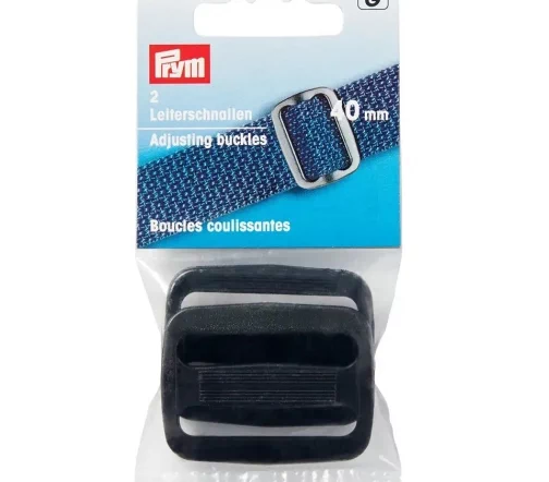 416387 Пряжка регулировочная, пластик, 40 мм, черный, упак./2 шт., Prym