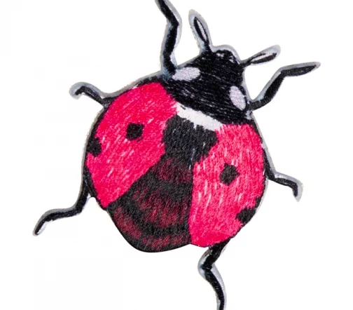 Термонаклейка HKM "Божья коровка", 5,5 х 5,0 см, цвет красный, 39279