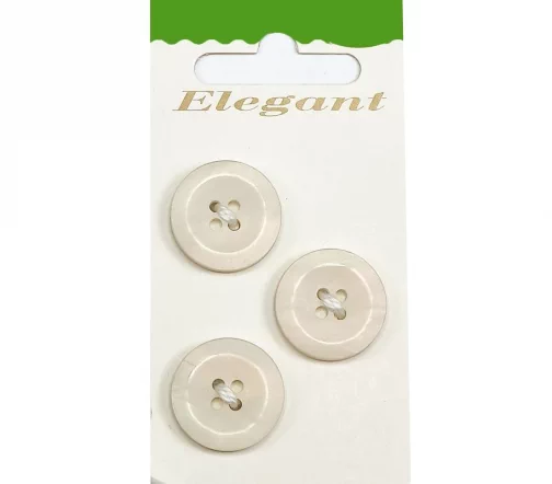 Пуговицы Disboton с переливом, 20 мм, 4 отв., пластик, 3 шт., белый перламутровый