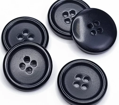 Пуговица DILL, 4 отв., пластик, цвет темно-синий, 23 мм
