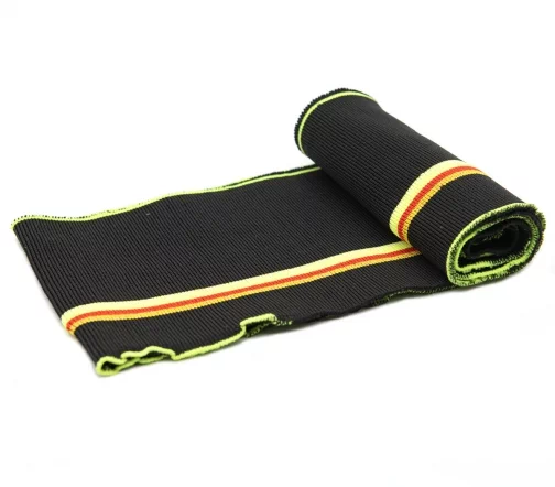 Подвяз трикотажный с полосками, 13см*125см, арт. ГД15042-2, чер/желт/неон/красн/зол