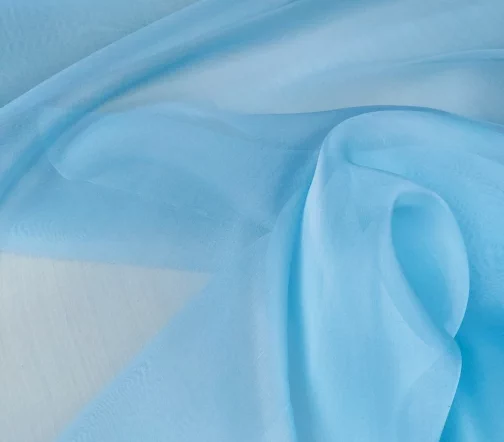 Органза однотонная, цвет светло-голубой, 01486-6