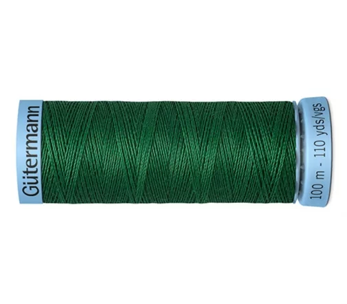 Нить Silk S303 для тонких швов, 100м, 100% шелк, цвет 237 зеленое яблоко, Gutermann 744590