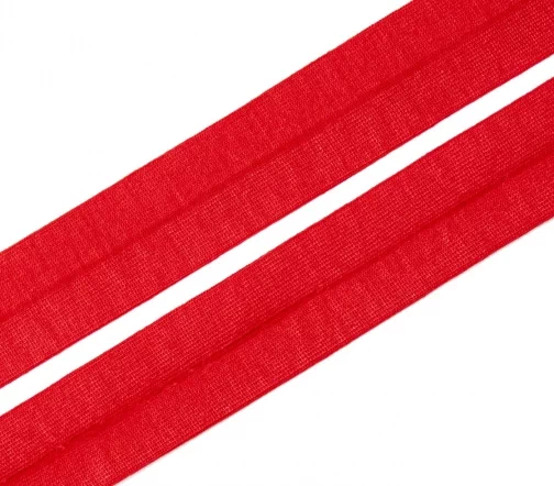 Косая бейка SAFISA трикотажная, 20 мм, хлопок, цвет 14, красный