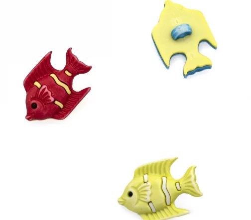 Декоративные пуговицы Buttons Galore "Тропические рыбки", FN123