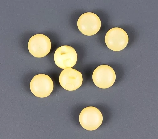 Пуговицы, Union Knopf, круглые, на ножке, пластик, цвет бледно желтый, 12 мм