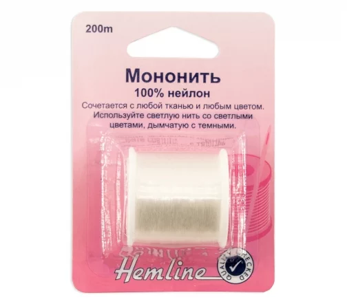 240 Мононить прозрачная, цвет белый, 200 м, Hemline