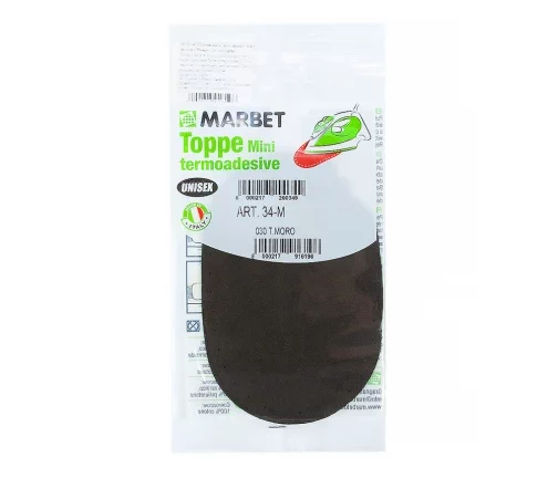 Термозаплатка мини экозамша, 13 х 8,5 см, арт. 34-М/030, черно-коричневый