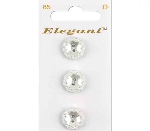 Пуговицы, Elegant, арт. 085 D, 2 отв., 16 мм, пластик, 3 шт.