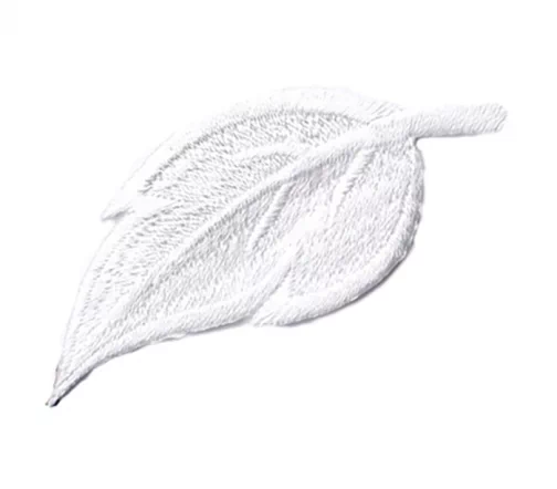 Термоаппликация Marbet "Лист", 3,5 х 1,5 см, белый, 565109.O