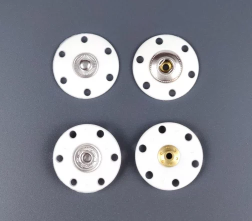 Кнопка пришивная Union Knopf, металл/пластик, цвет белый, 25 мм, 19630-25-12