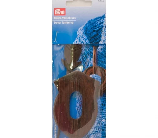 417752 Декоративная застежка 'Тюльпан', дерево, 60х85 мм, Prym