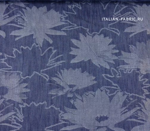 Джинсовый жаккард с цветочным узором, 00618