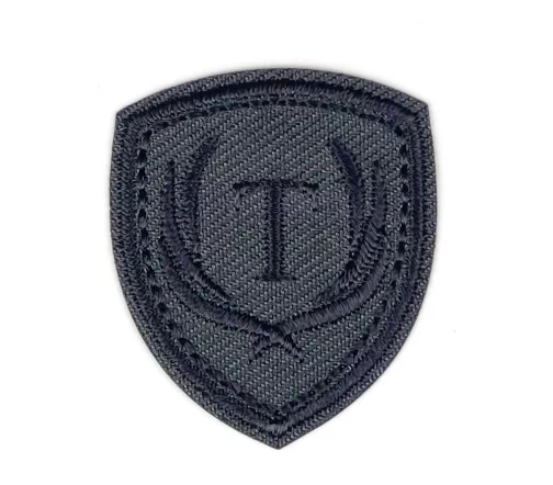Термоаппликация Marbet "Эмблема "Т", 3,1 х 3,5 см, темно-серый, 565344.011