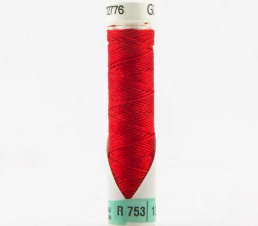 Нить Silk R 753 для фасонных швов, 10м, 100% шелк, цвет 364 красно-лососевый, Gutermann 703184