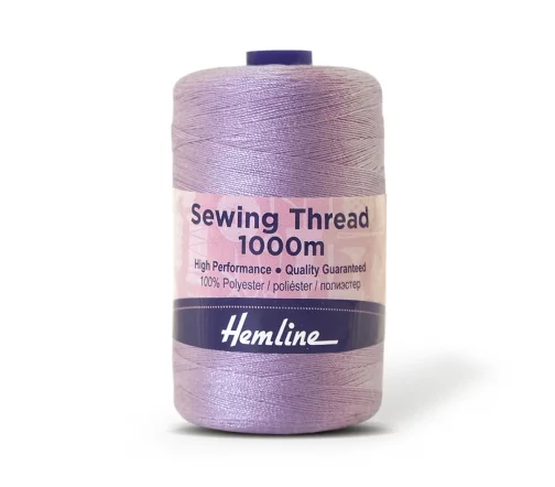 Нить универсальная 40/2, 1000м, 100% п/э, цвет 580 розовато-лиловый, Hemline N4124