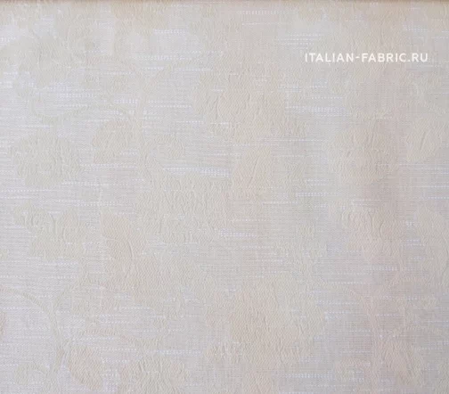 Жаккард "Цветочный узор", цвет бежево-молочный, 00312