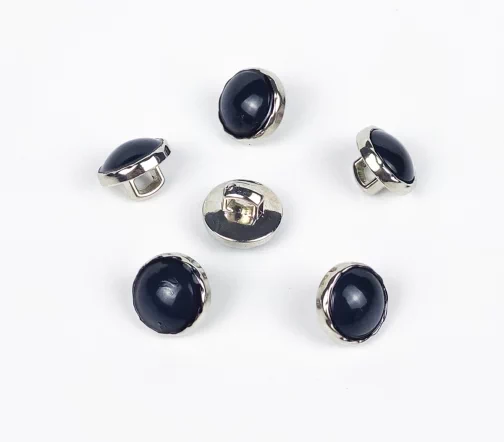 Пуговица, Union Knopf, на ножке, пластик/смола, цвет синий, 11 мм