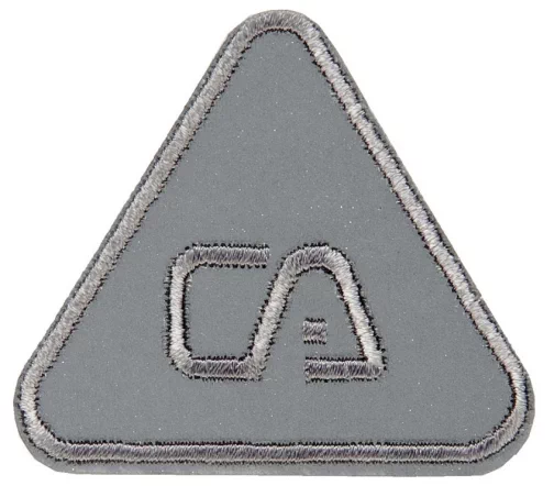Термоаппликация HKM "Треугольник (светоотражающий)", 5,5 х 4,7 см, цвет серый