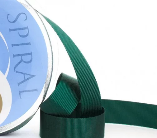 Лента репсовая Safisa 25 мм, цвет 43 темно-зеленый