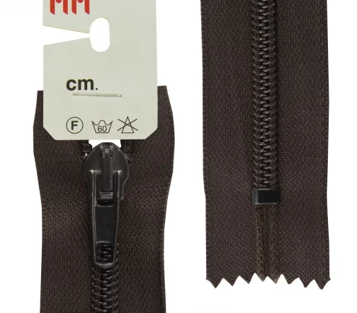 Молния Riri обувная спираль неразъёмная, 6мм, 30см, цвет 2226, темно-коричневый