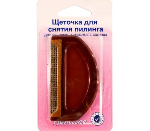 890 Щеточка для снятия пилинга, металл/пластик, 7,5х4,3 см, цвет коричневый, Hemline