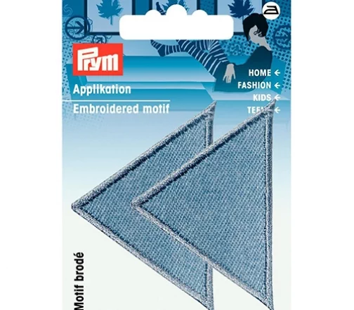 925471 Термоаппликация "Треугольники большие" 6х5 см, св.джинс, 2шт., Prym